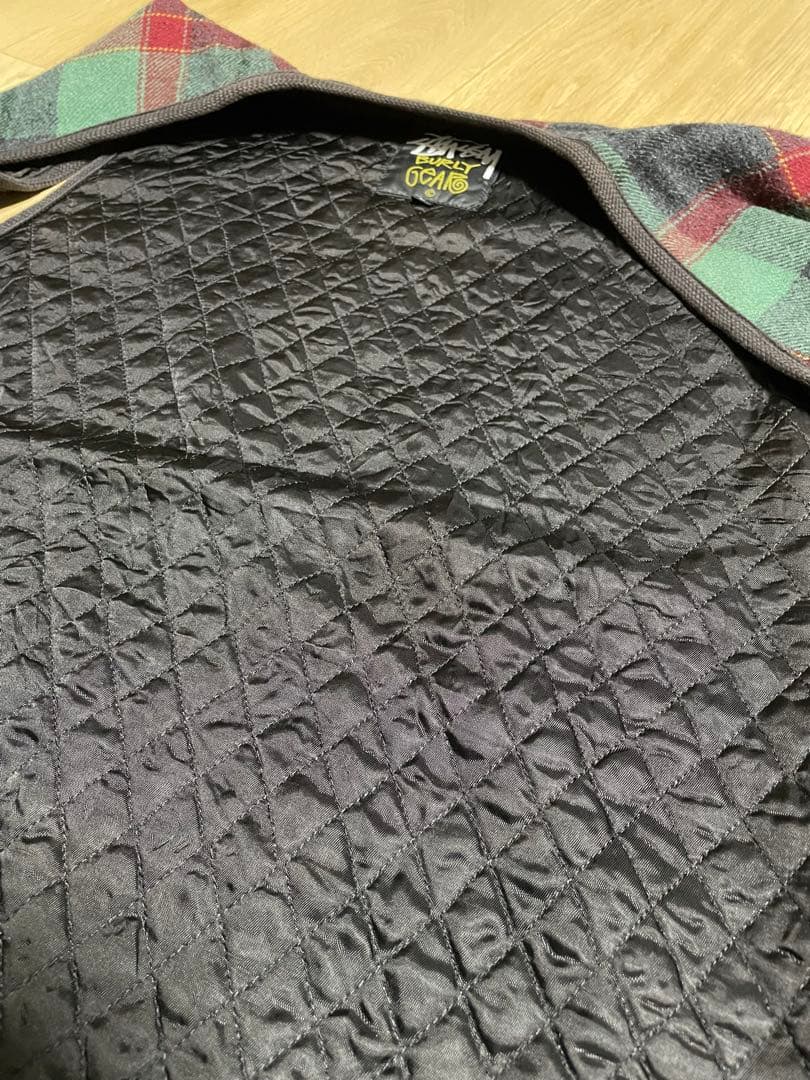 90s STUSSY BURLY GEAR チェックベスト USA製