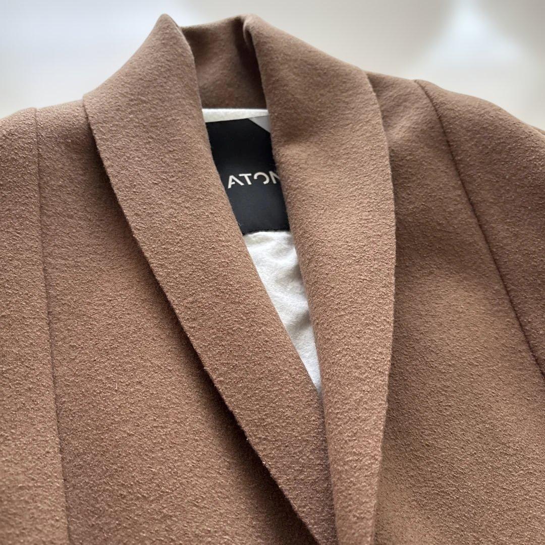 ATON エイトン ウールフリース ローブコート