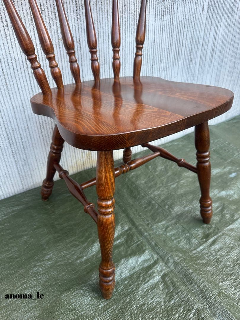 【ダイニングチェア】2　飛騨の家具　かしわ　柏木工　ウィンザーチェア