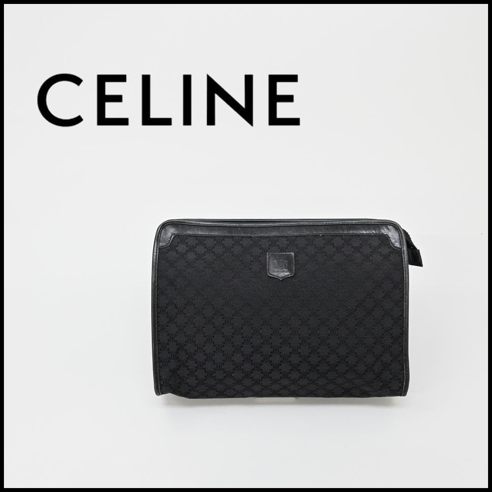 ■ 47346★年 ヴィンテージ セリーヌ クラッチバッグ マカダム柄