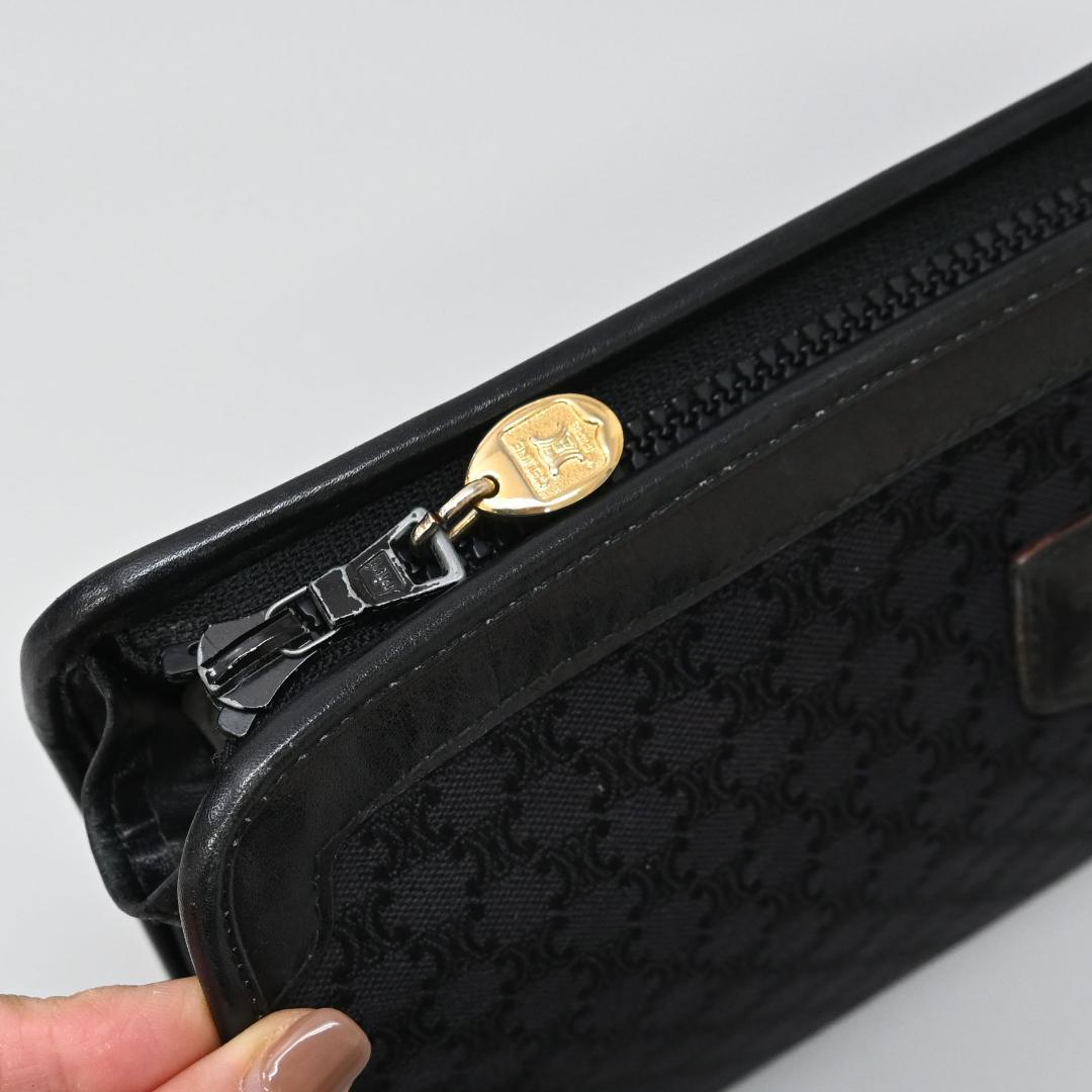 ■ 47346★年 ヴィンテージ セリーヌ クラッチバッグ マカダム柄