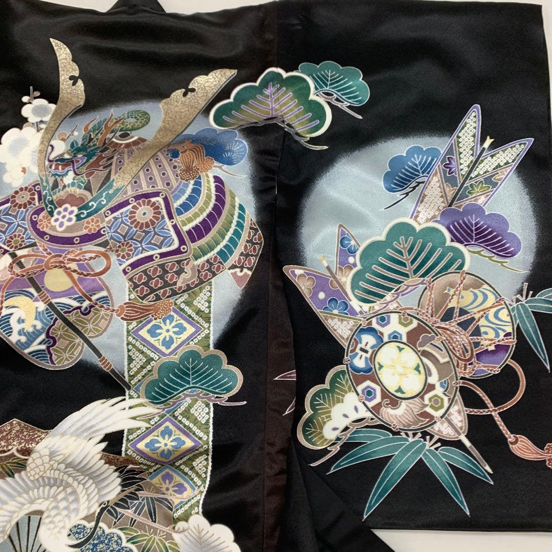 新品洗える産着祝着京友禅、本金、豪華友禅仕様、特選大将龍兜に祝い鶴小槌古典創作品