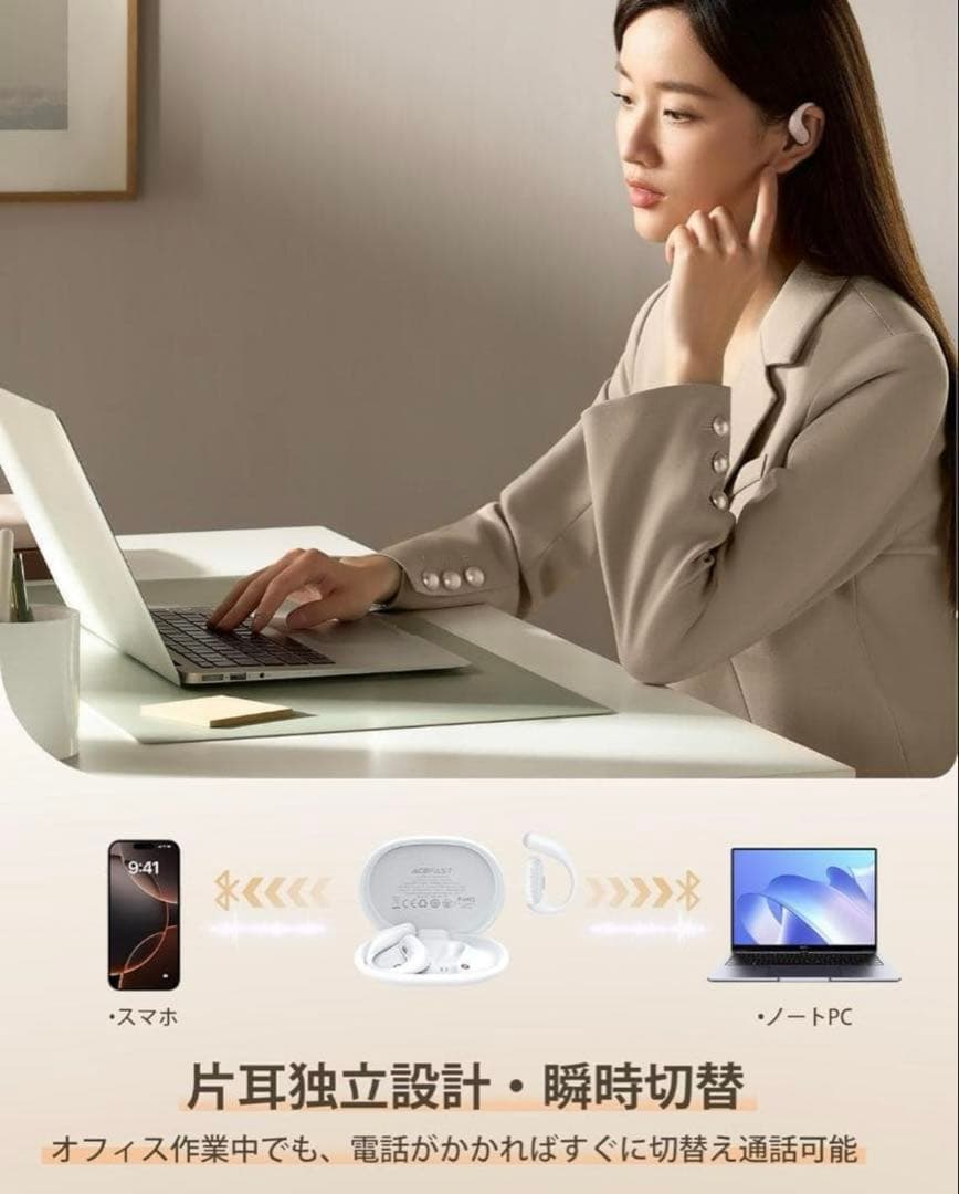 ACEFAST オープンイヤーイヤホン 7.5g