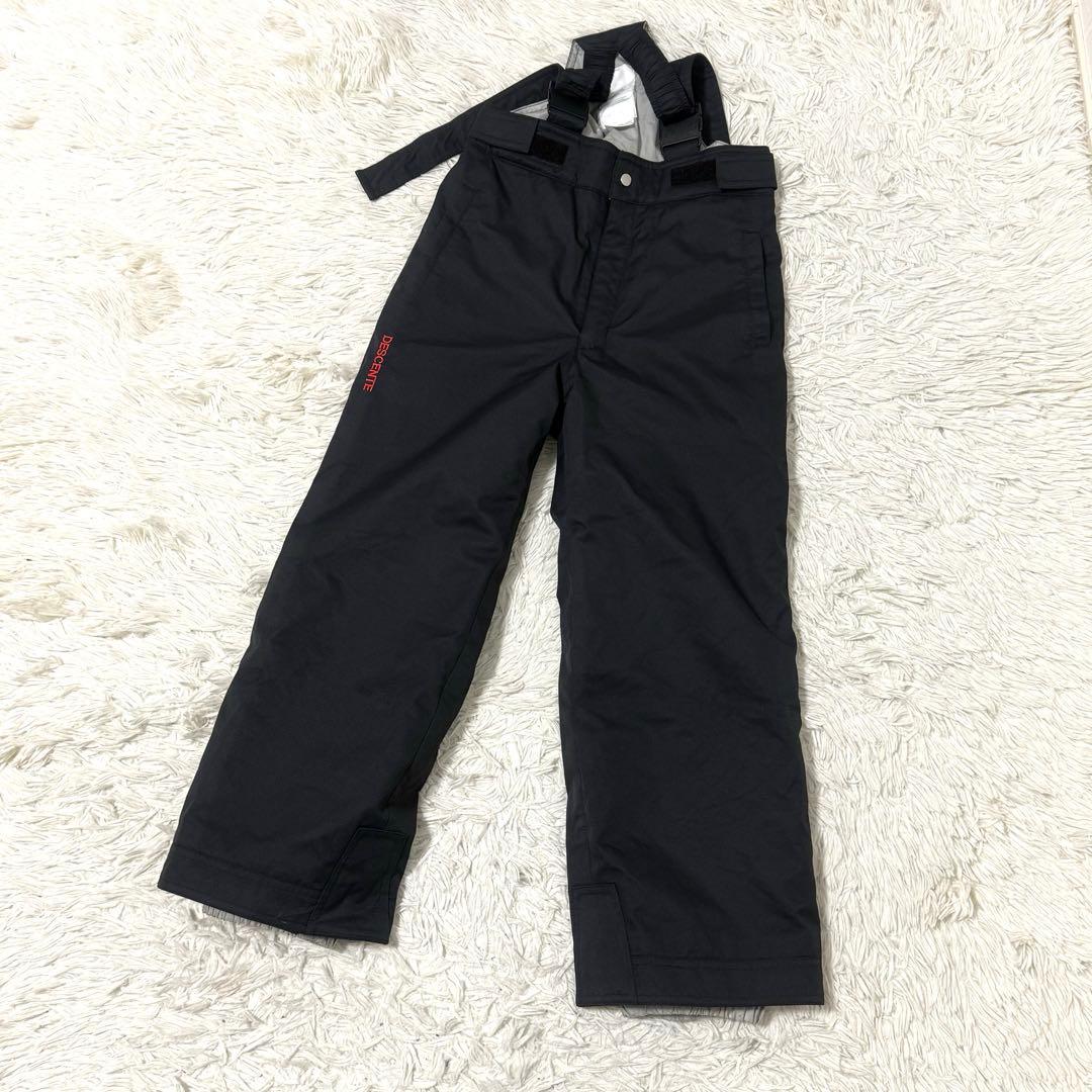 デサント スキーウェア 上下セット サイズ130 ヒートナビ 黒 赤 人気