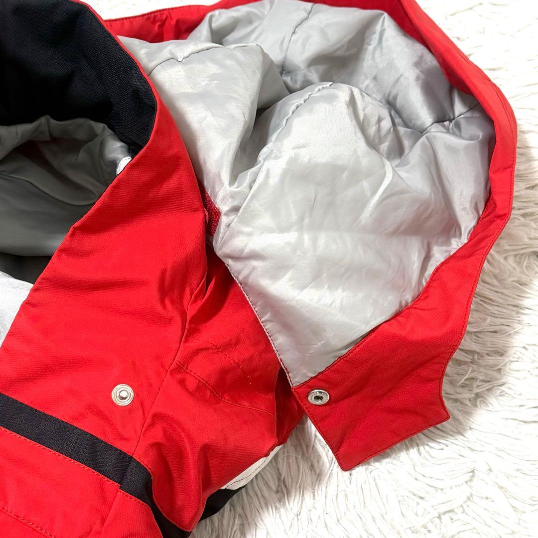 デサント スキーウェア 上下セット サイズ130 ヒートナビ 黒 赤 人気