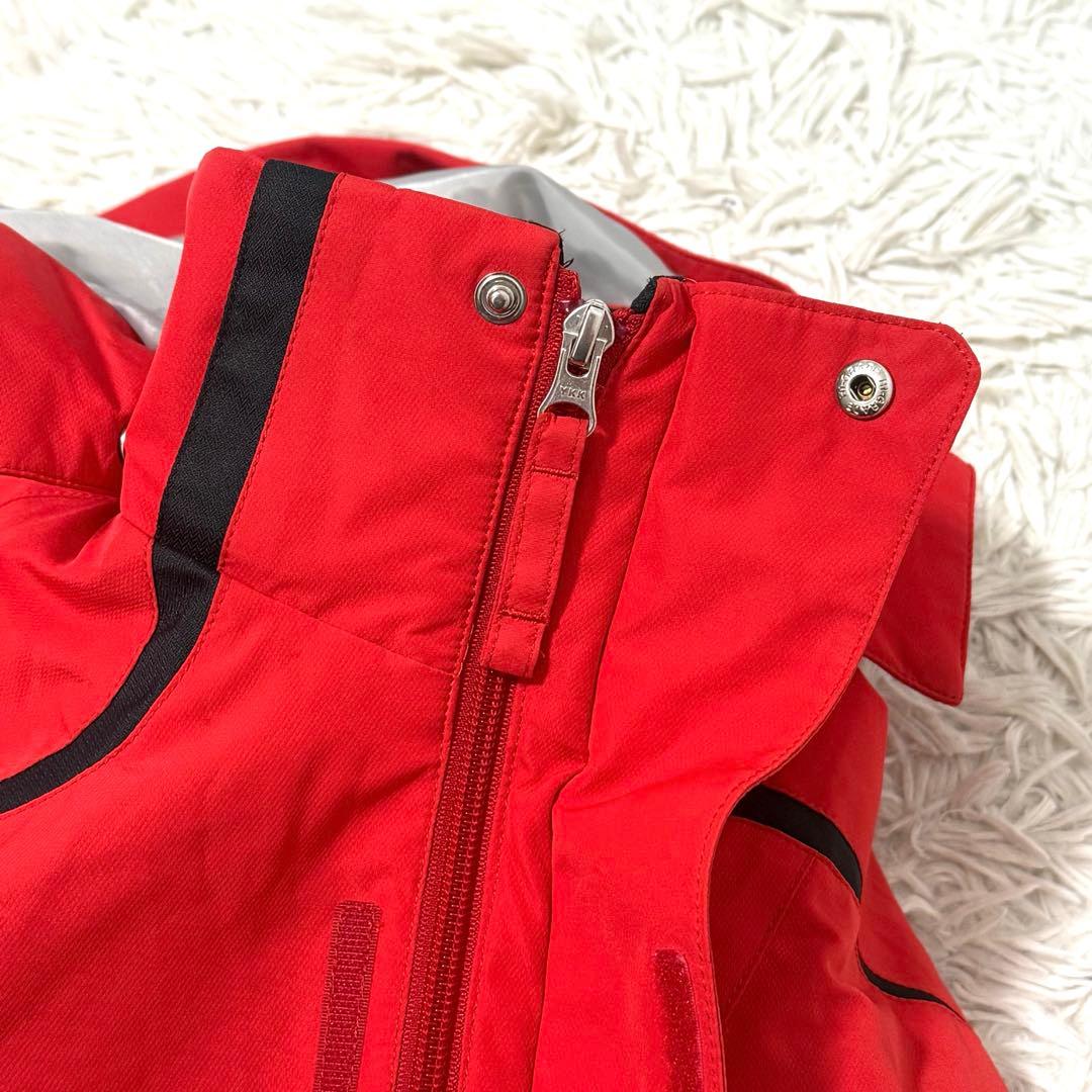 デサント スキーウェア 上下セット サイズ130 ヒートナビ 黒 赤 人気