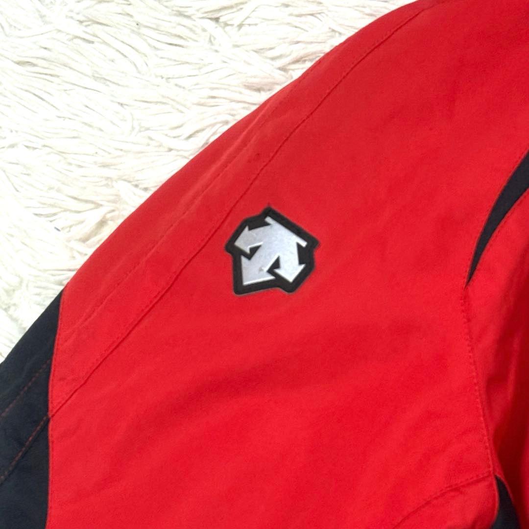 デサント スキーウェア 上下セット サイズ130 ヒートナビ 黒 赤 人気