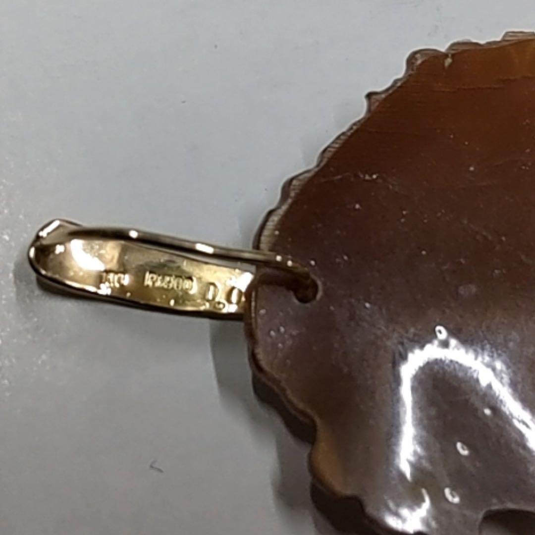 う*ー様 作家品 K18 PT900 シェルカメオ ダイヤモンド付き ペンダント