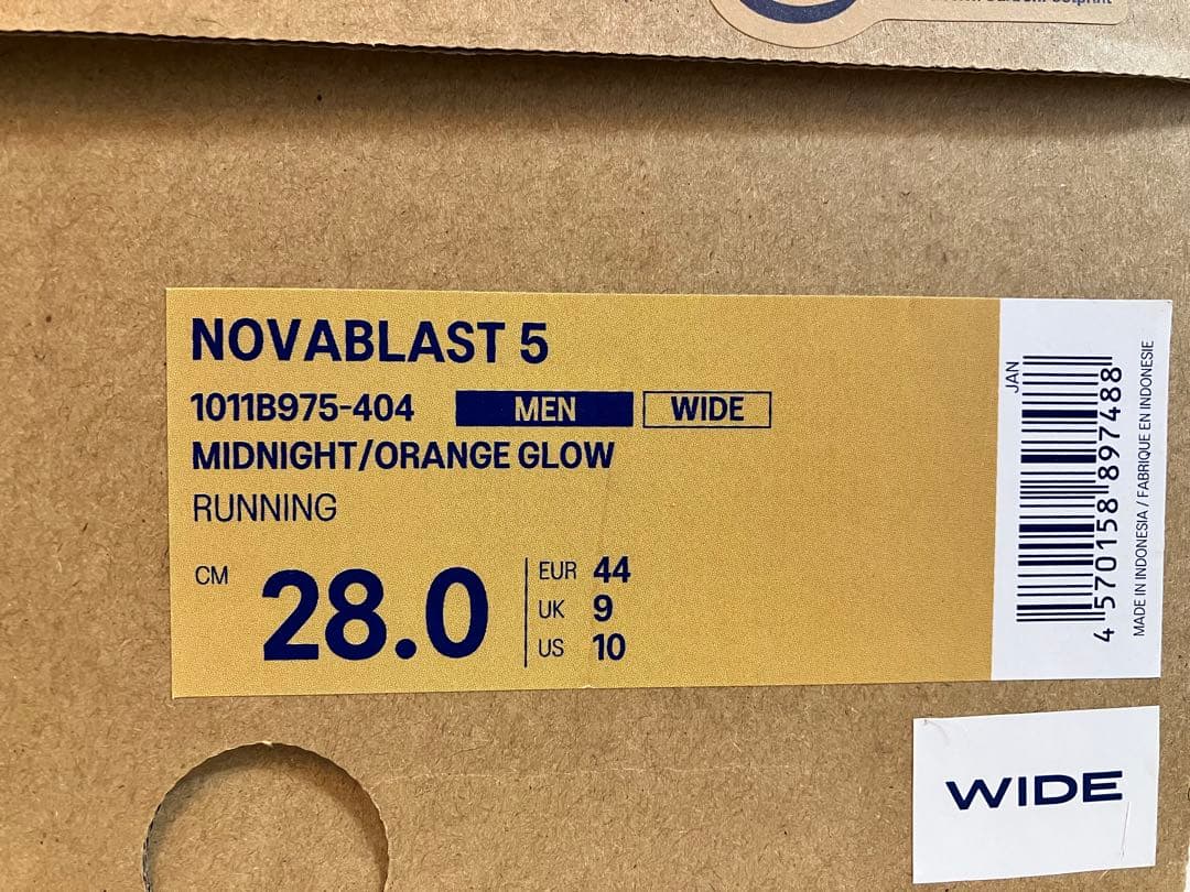 【新品未着用】ASICS NOVABLAST 5 ワイド 28.0 ランニング