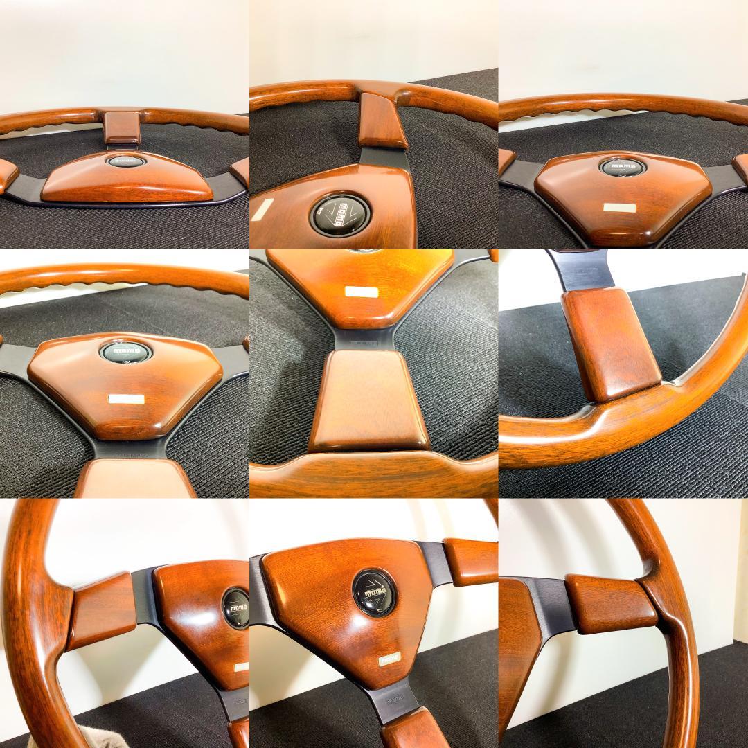 超希少 モモ ウッドステアリング 48Φ 大径 当時物 93年製 良品 デコトラ