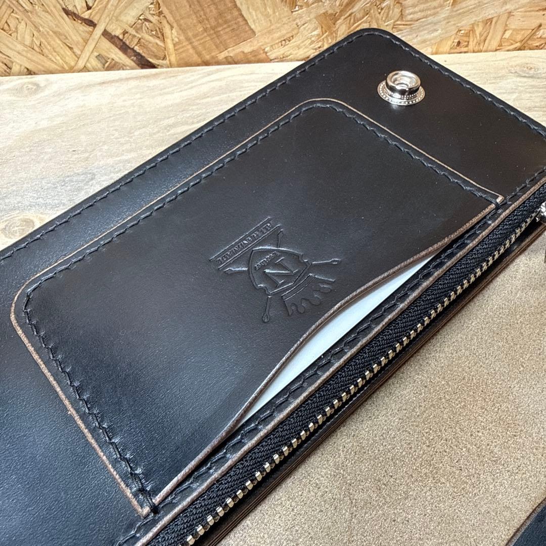 ホーウィン クロムエクセル 180 カスタム トラッカーウォレット ニッケル