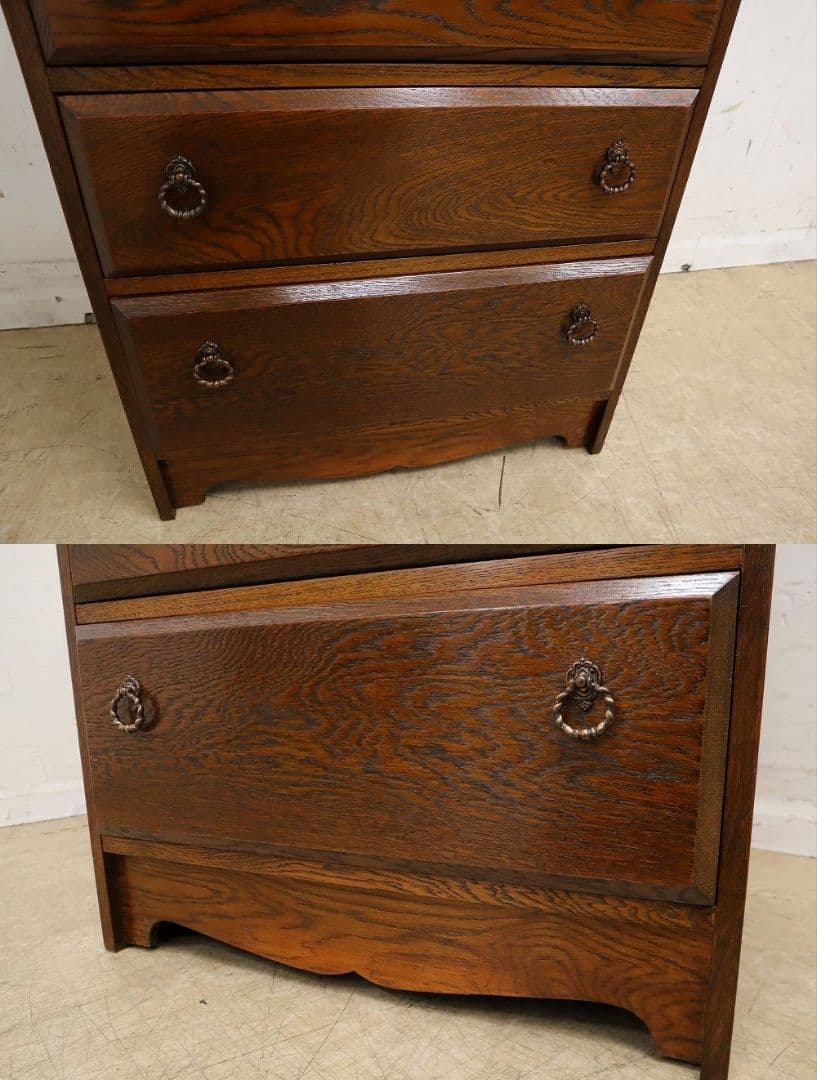 高級 三越家具【ブルージュ】オーク材 4段チェスト・整理タンス