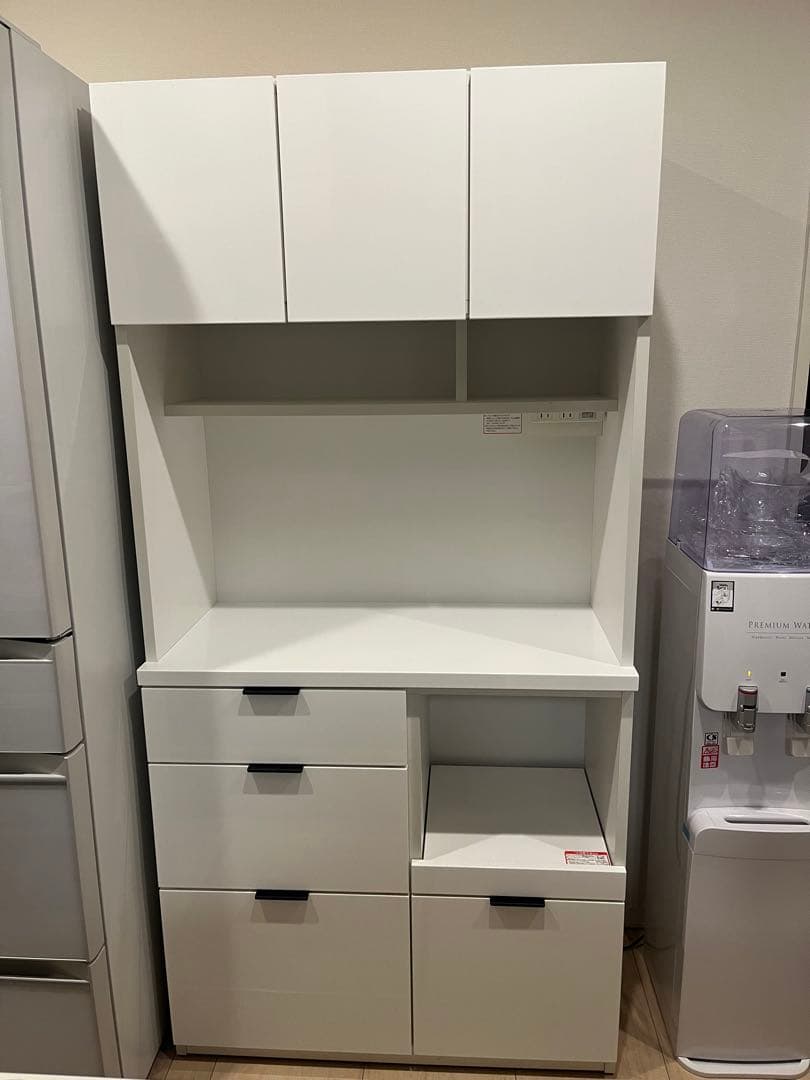 【値下げしました】ニトリ　食器棚　ホワイト