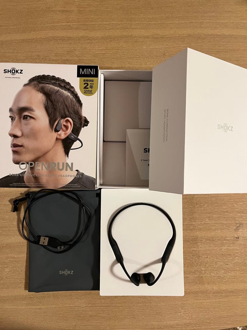 SHOKZ OPENRUN Mini 骨伝導イヤホン 磁気充電タイプ
