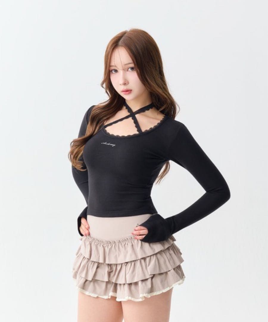 スカート Andwang Charm Frill Culotte Mini Skirt