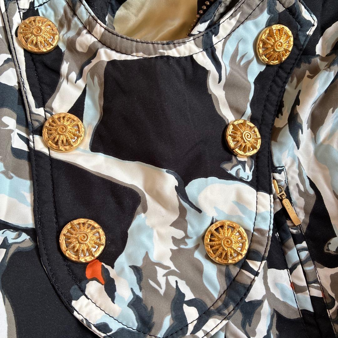 KESHO ABE ハスキー犬柄　スキーウェア　セットアップ ダウンジャケット