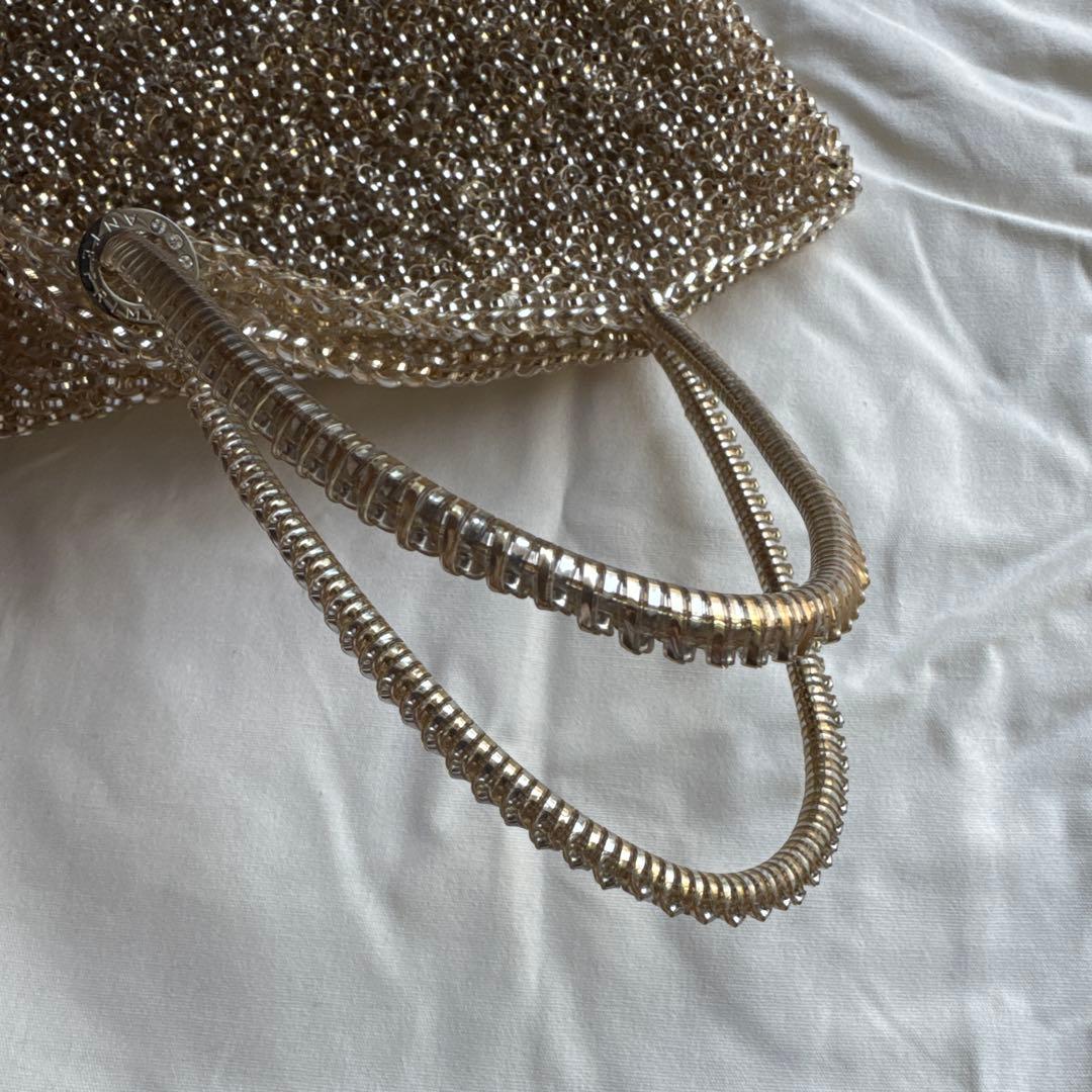 アンテプリマワイヤーバッグスタンダード スクエア ラージ シルバーゴールド