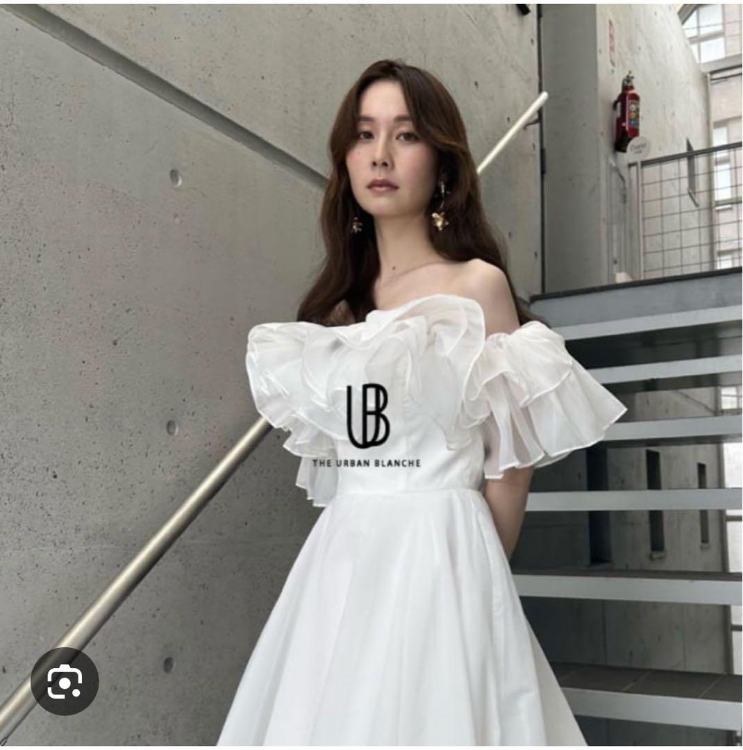 【m】THE URBAN BLANCHE 2WAYフリルウェディングドレス