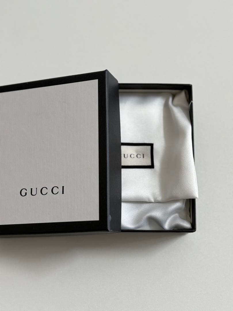 【美品・GUCCI】グッチ　マイクログッチシマ　カードケース　名刺入れ　ブルー