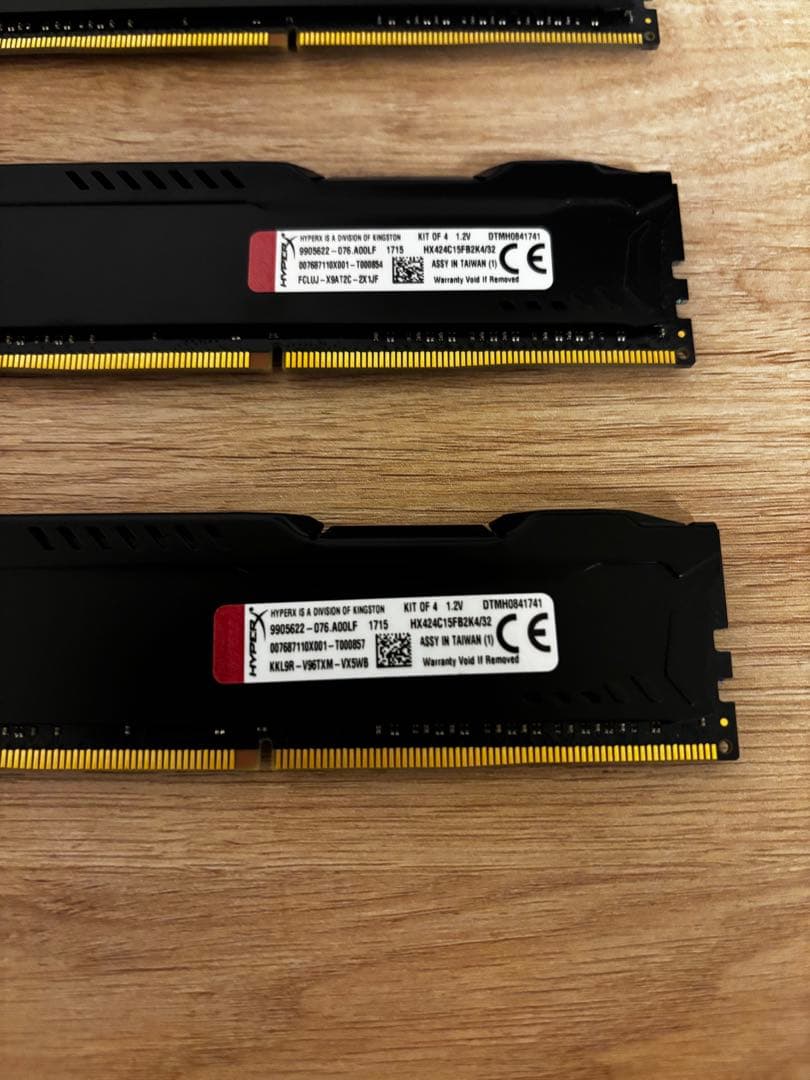 メモリー HYPER X FURY DDR4 2400Mhz