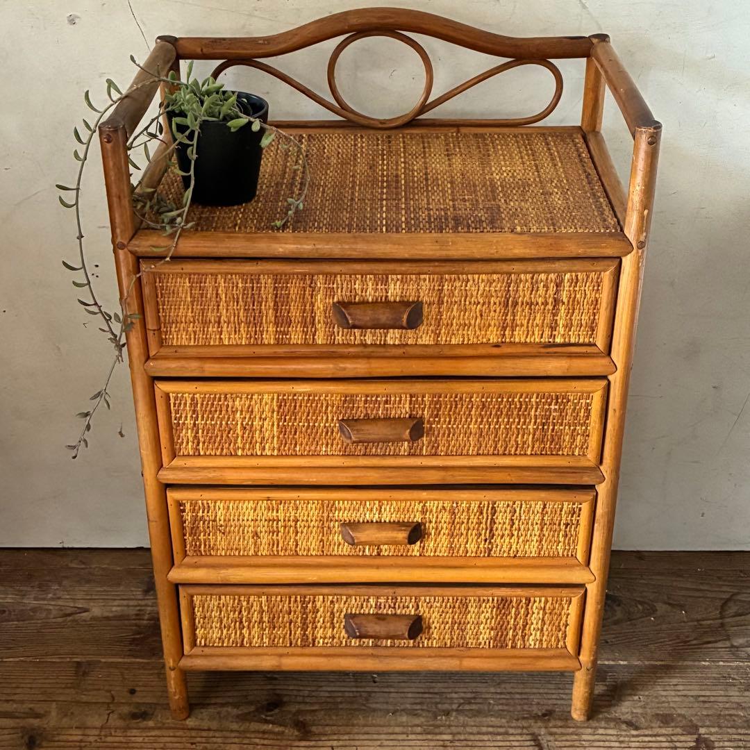 ヴィンテージラタン チェスト 引き出し 収納