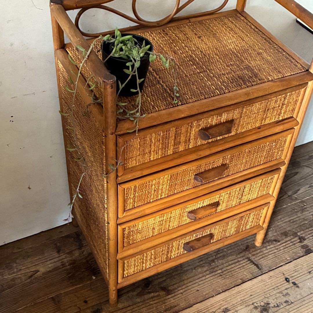 ヴィンテージラタン チェスト 引き出し 収納