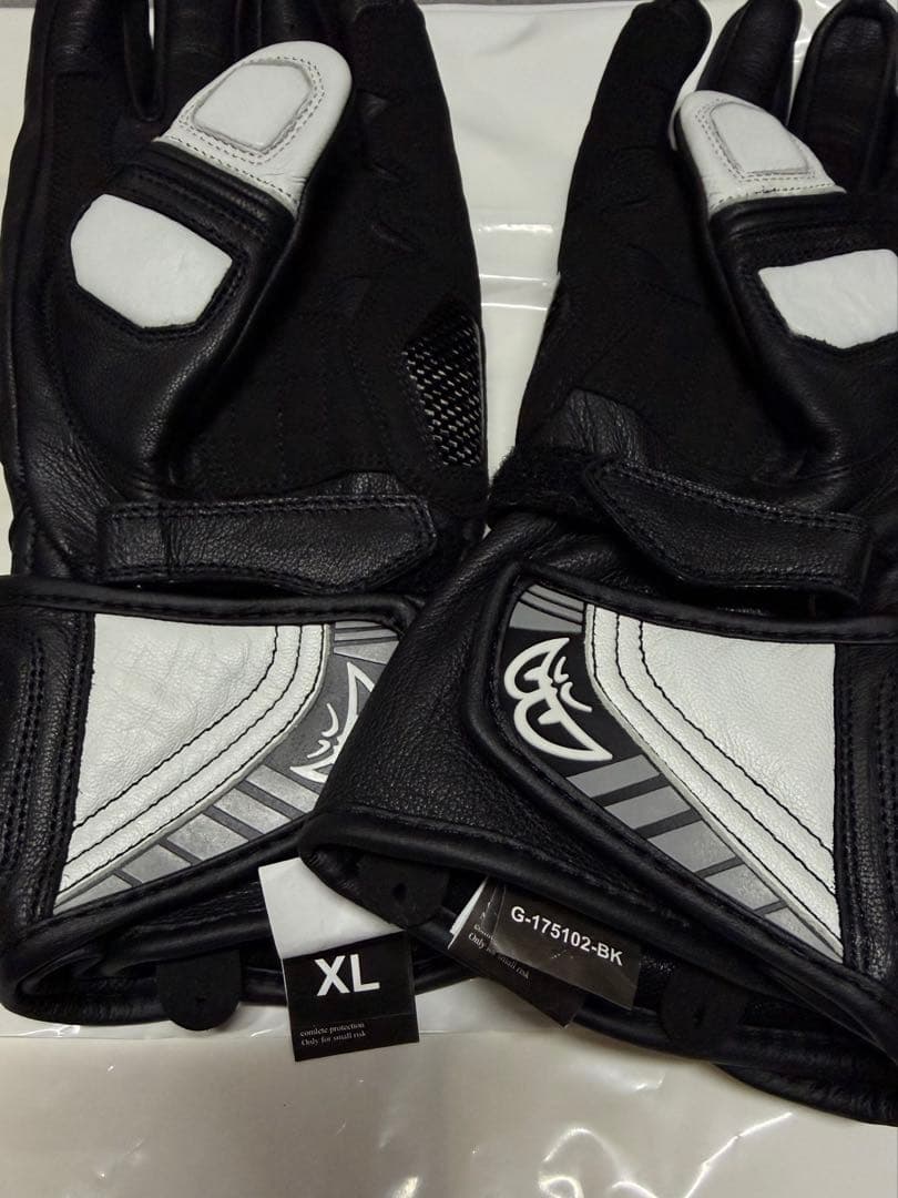 BERIK G175 バイクグローブ 黒/白　レーシンググローブ　サイズXL