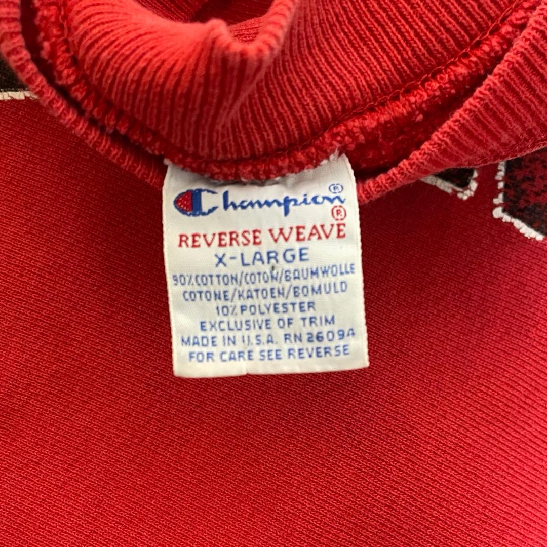 チャンピオン　リバースウィーブ　90年代初期　USA製　レッド　ビンテージ