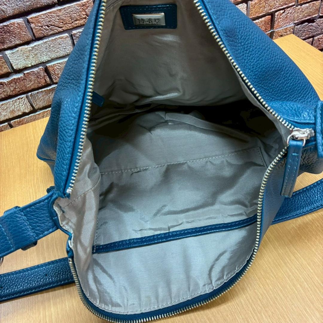 ♥【472】傳濱野　ワン　ショルダー　バッグ　レザー