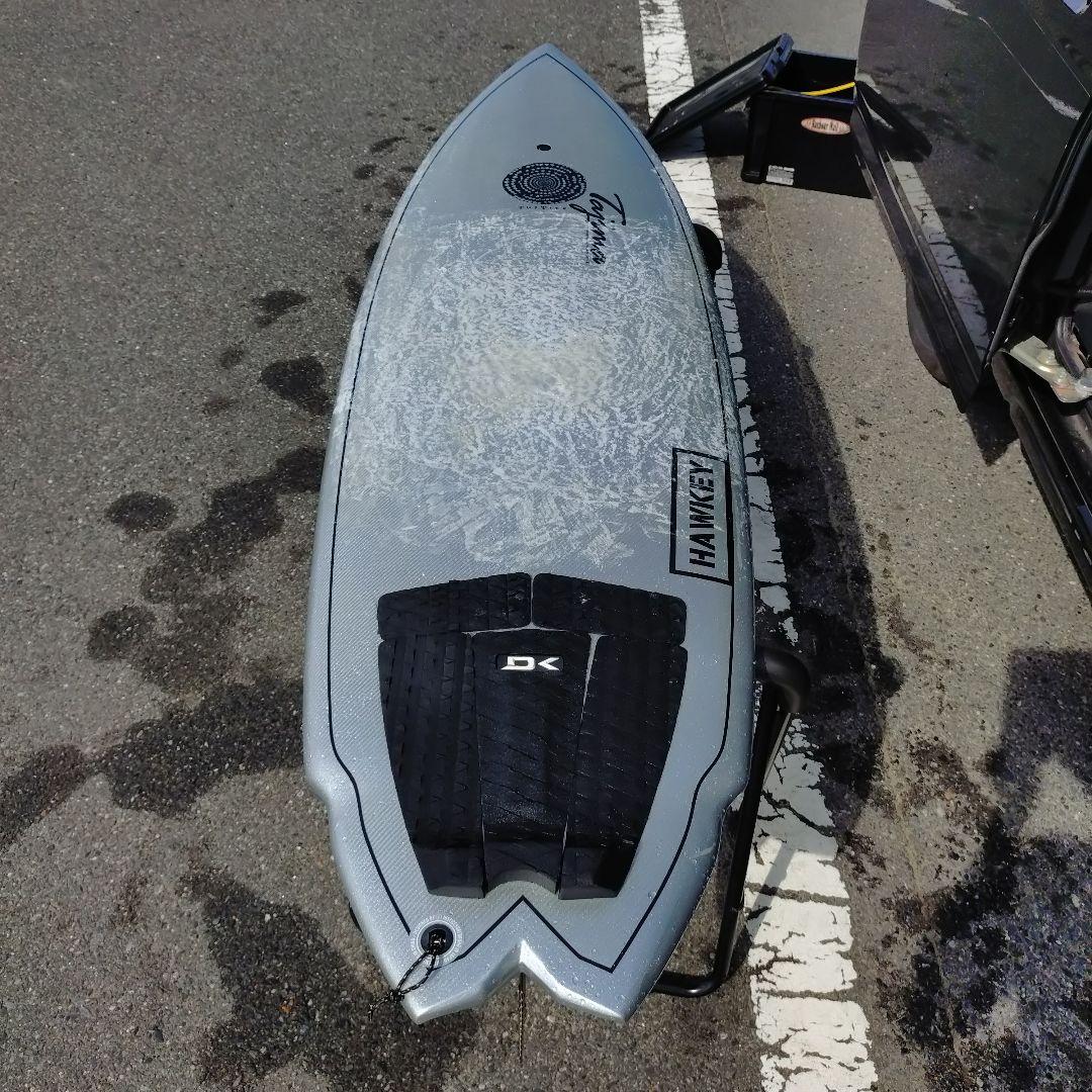 ジャスティスサーフボード　ホーキー5.8　クワッドフィン　トライフィン付属