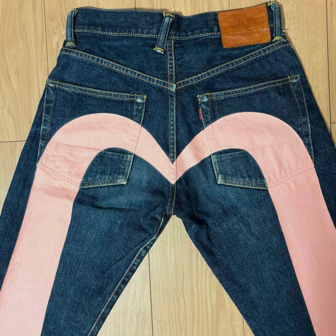 【美品】 EVISU 大黒 ピンク No.2 2000 W28 濃紺 Y2K
