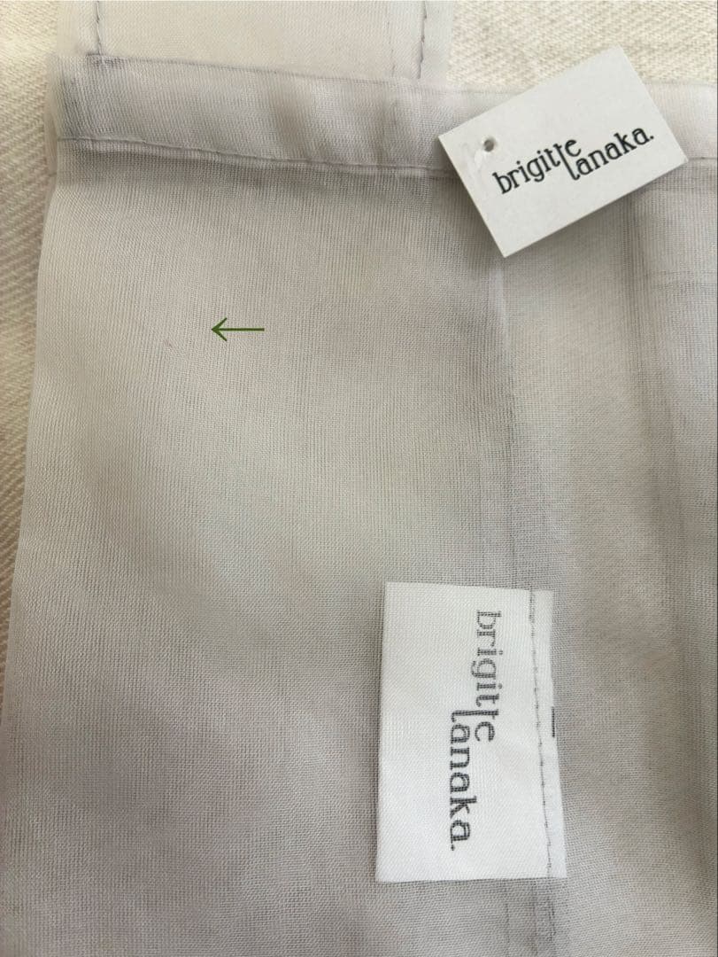 タグ付未使用　brigitte tanaka オーガンジーバッグ