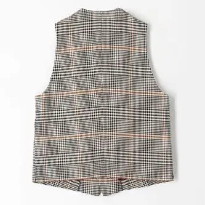 【新品:52800円】TOMORROWLANDコットンポリエステル チェックジレ