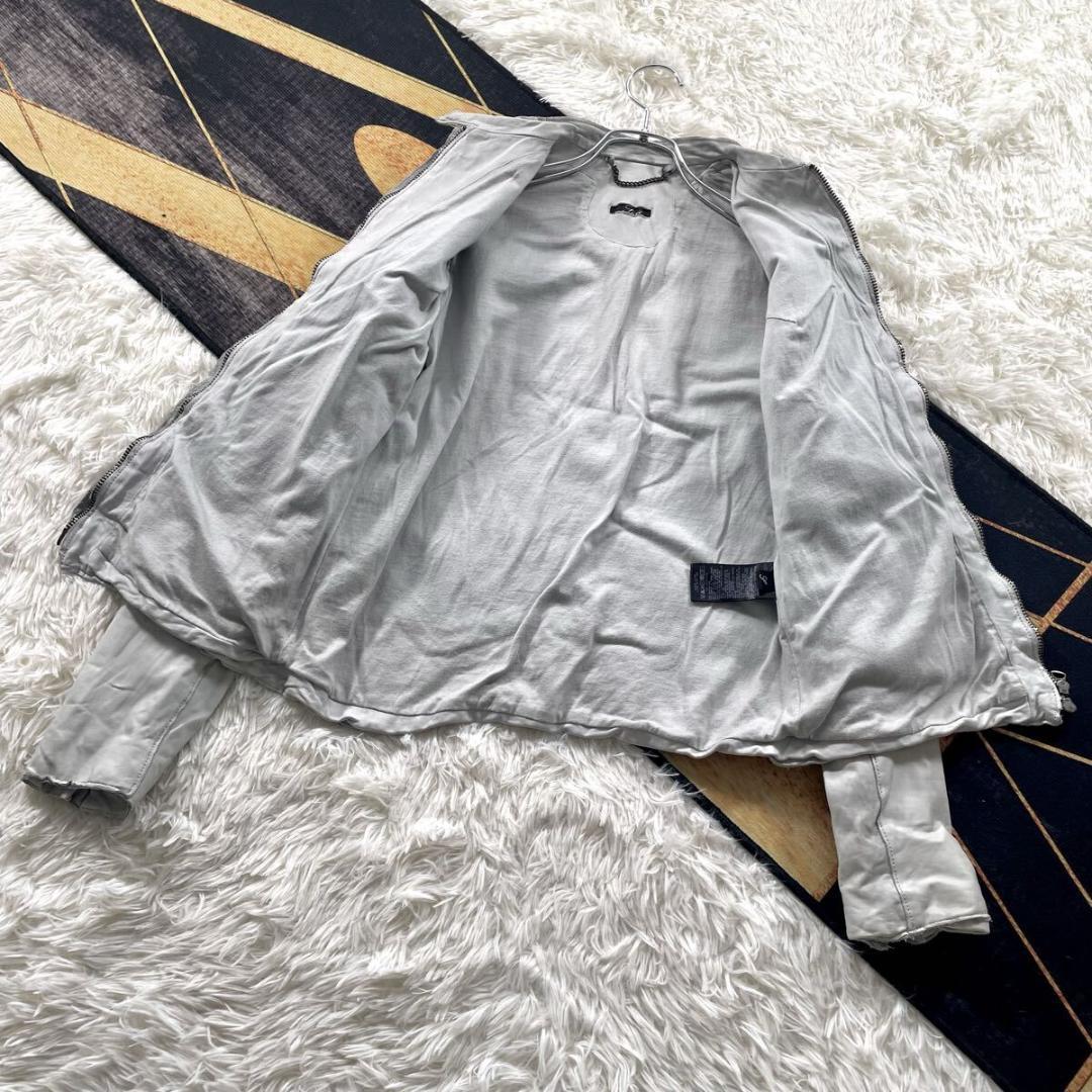 【美品】Sisii/シシ ショート シングル レザージャケット 本革 S 牛革