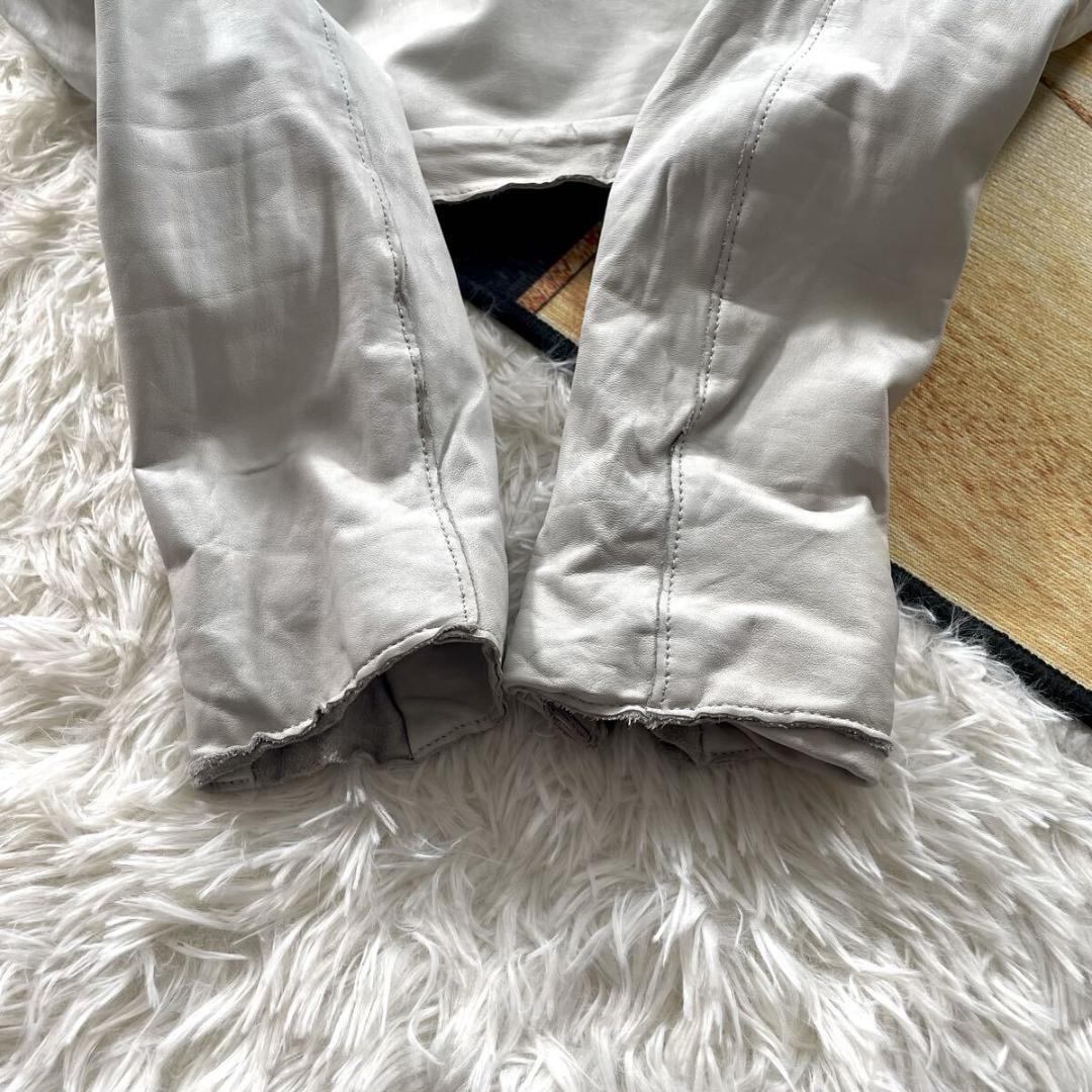 【美品】Sisii/シシ ショート シングル レザージャケット 本革 S 牛革