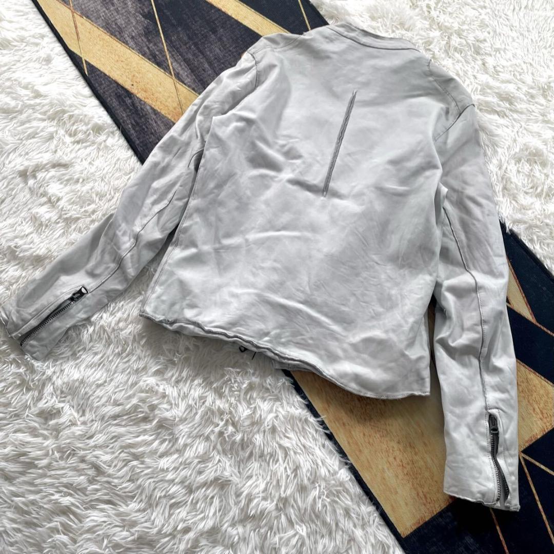 【美品】Sisii/シシ ショート シングル レザージャケット 本革 S 牛革