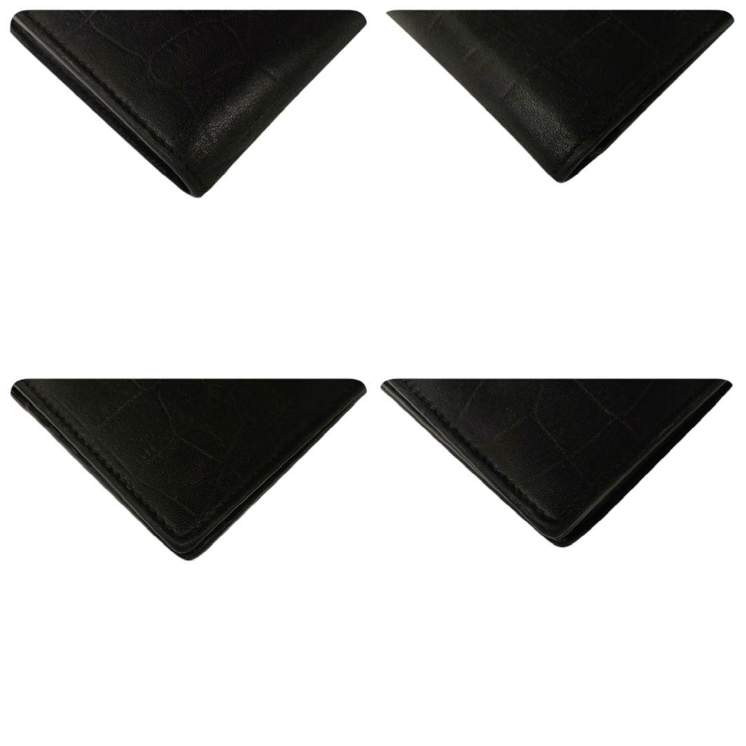 サンローラン　名刺入れ　ビジネスカードホルダー　クロコ型押しレザー　カサンドラ