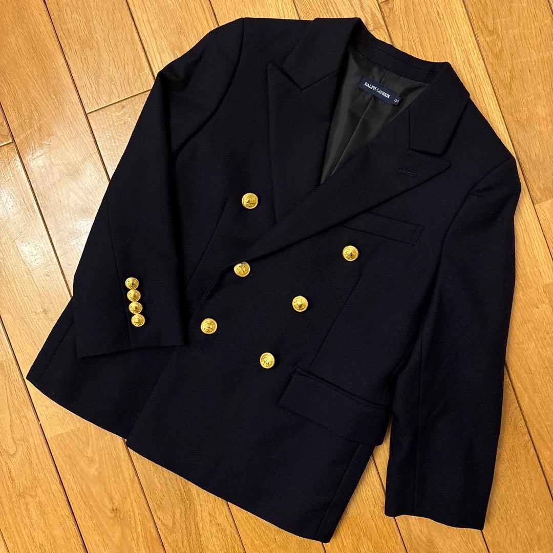 美品 RALPH LAUREN 4点セット フォーマル　スーツ 紺ブレ 120