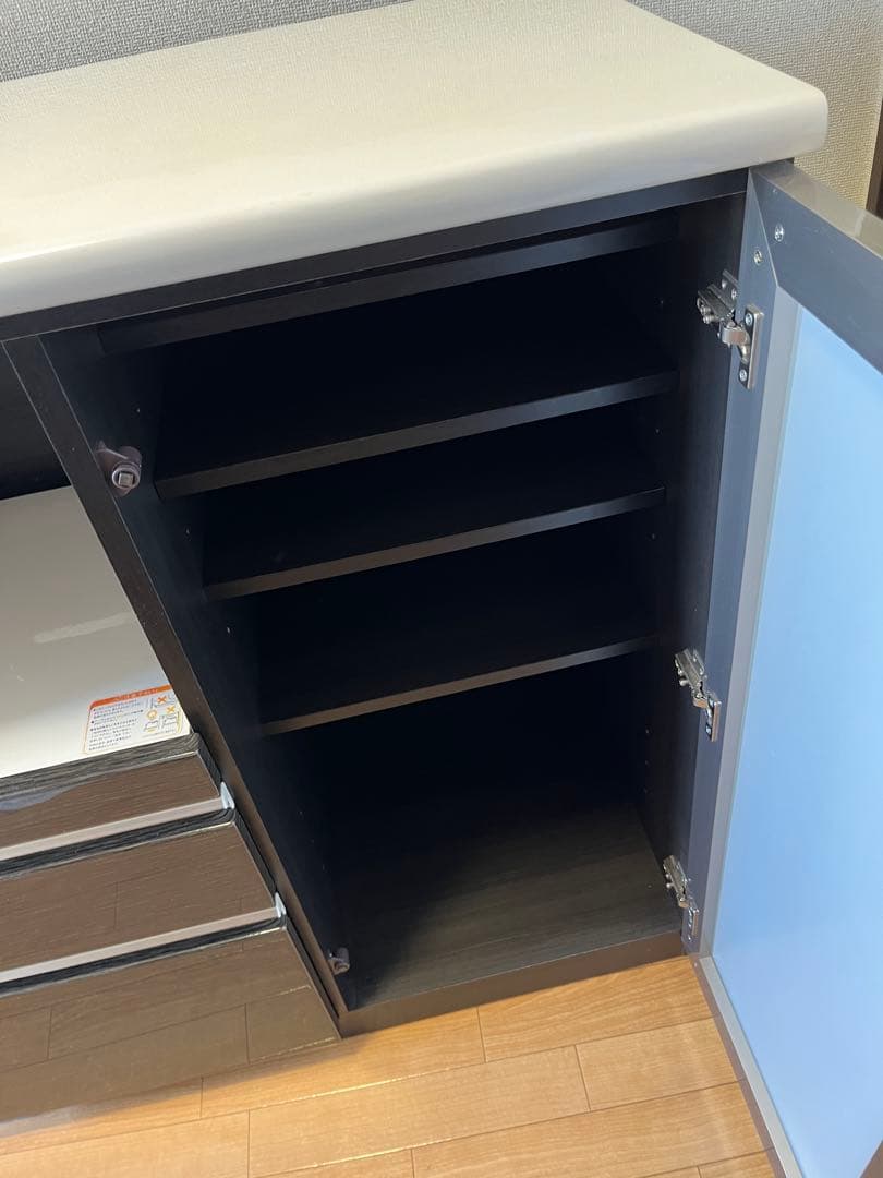 【ニトリ】食器棚　ハイタイプ 黒