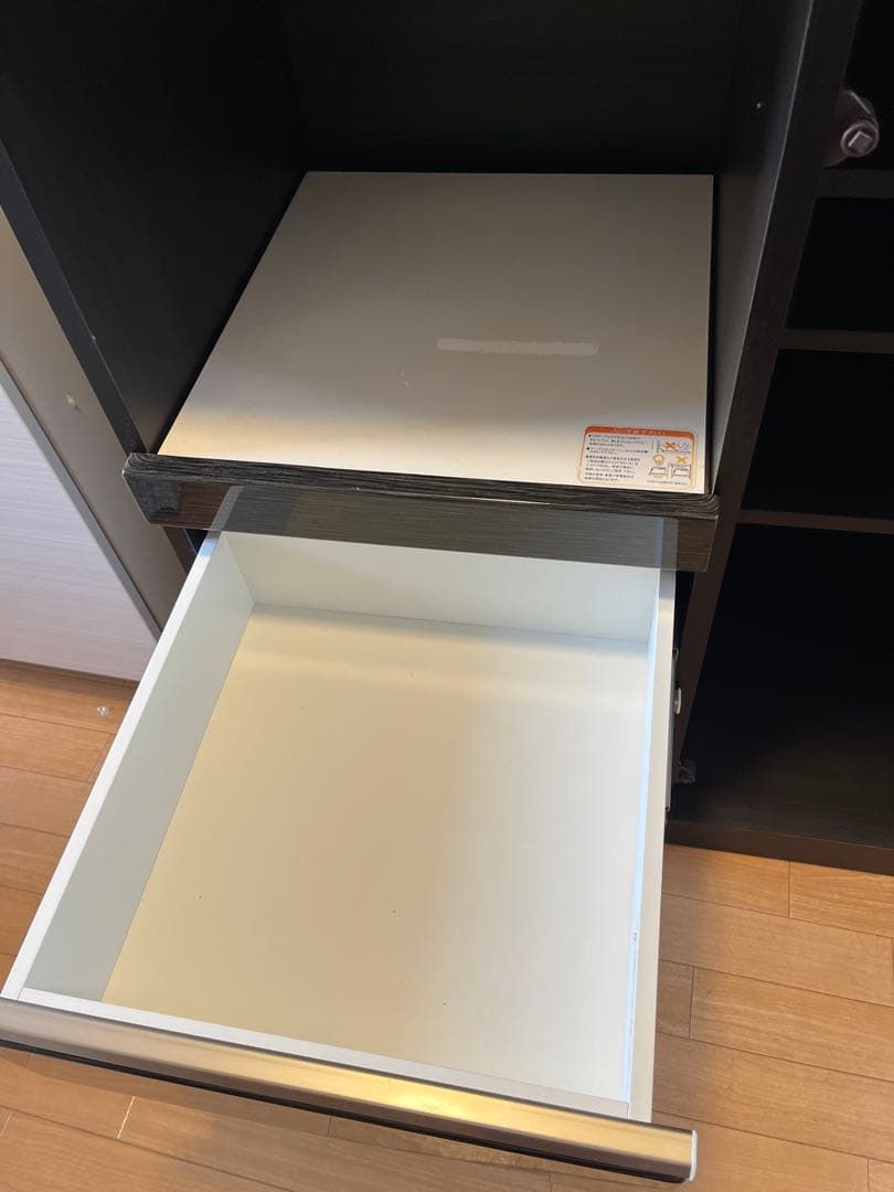 【ニトリ】食器棚　ハイタイプ 黒