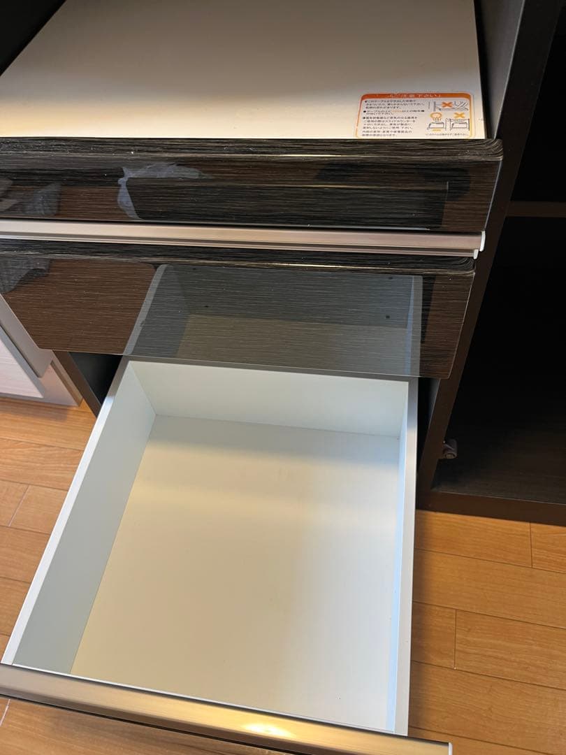 【ニトリ】食器棚　ハイタイプ 黒