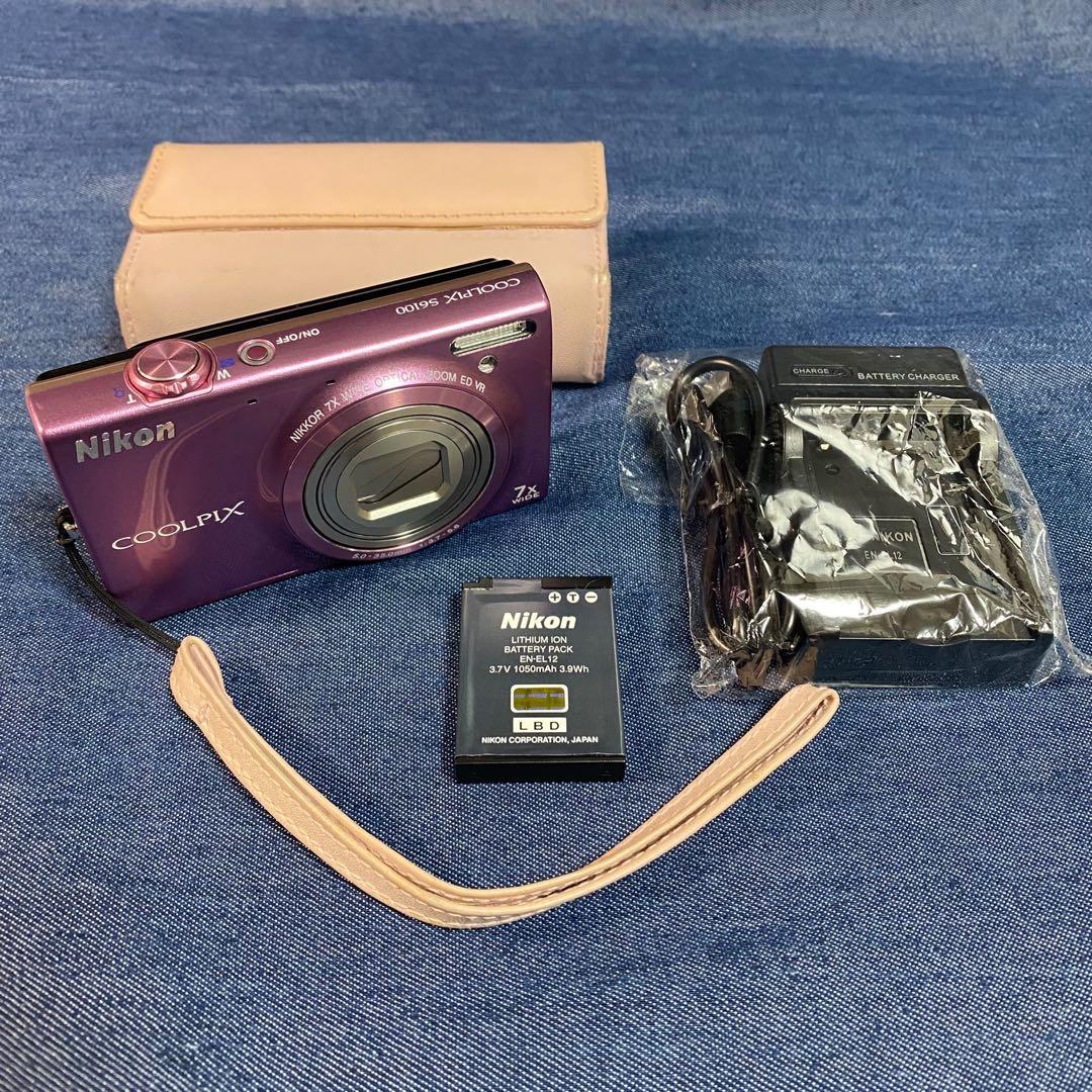 超美品★Nikon COOLPIX S6100ピンク1600万画素★専用ケース付