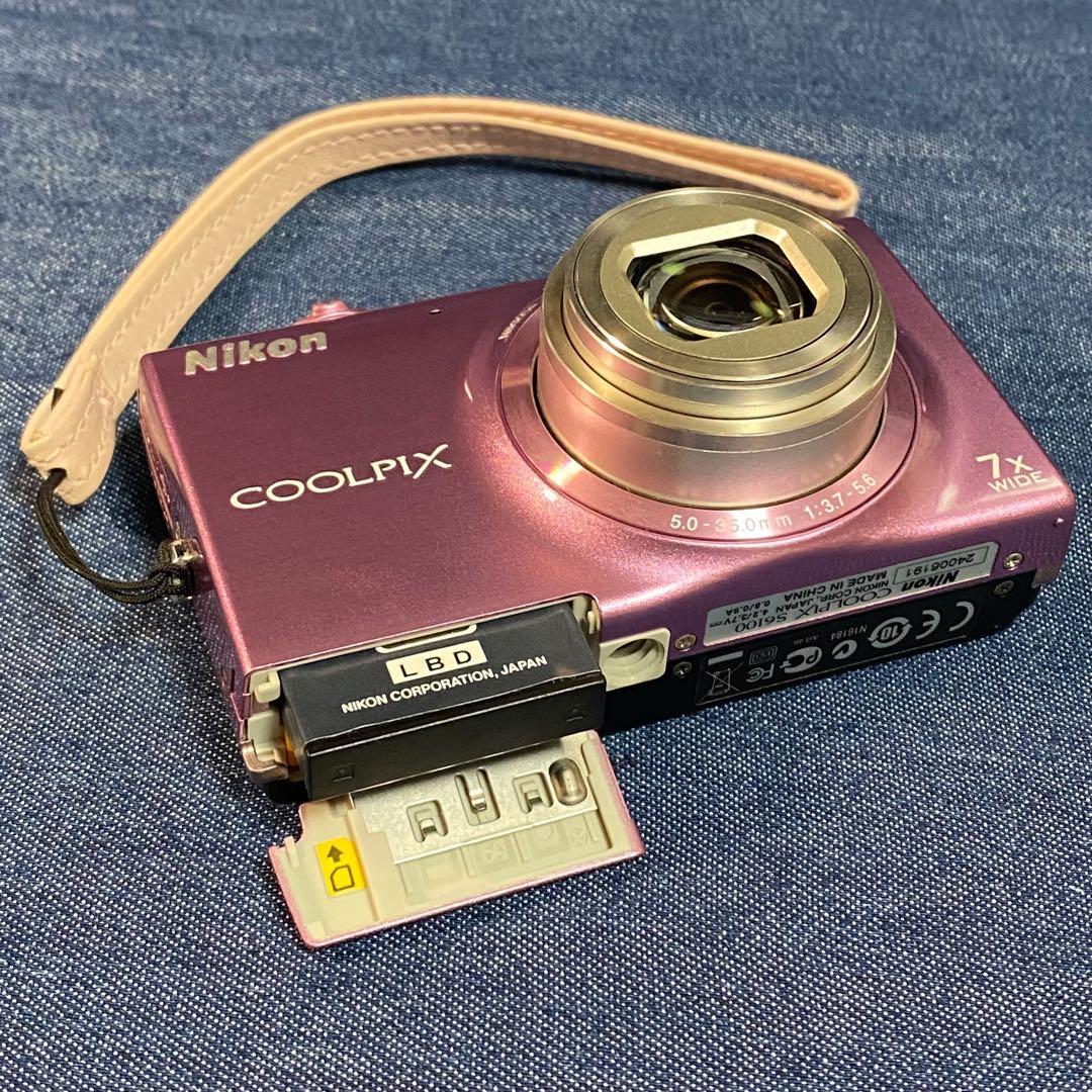 超美品★Nikon COOLPIX S6100ピンク1600万画素★専用ケース付