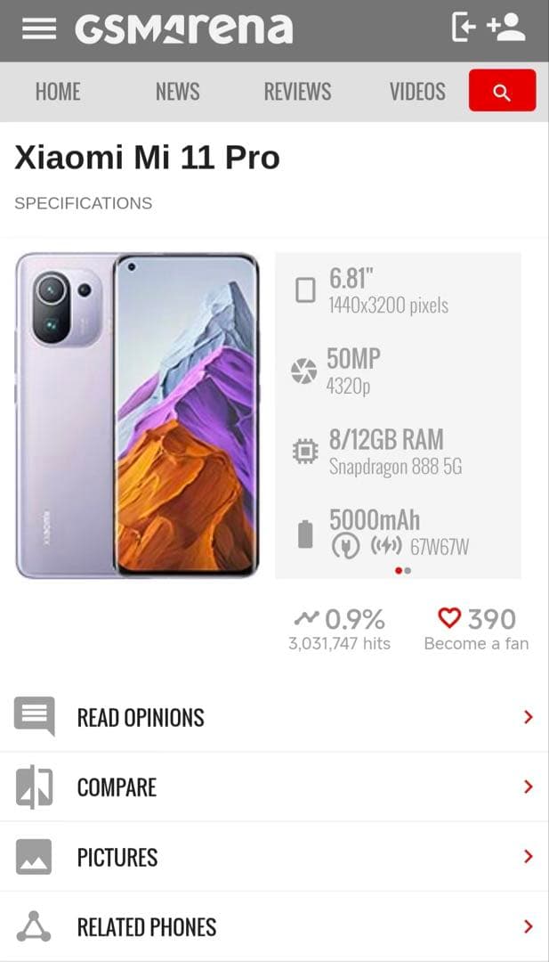 Xiaomi 11Pro 中国版　Simフリー
