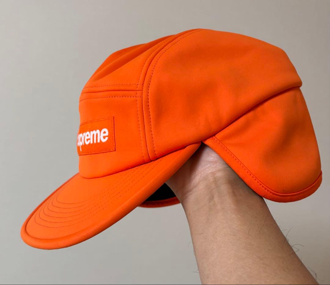 防寒　美品　Supreme オレンジ WINDSTOPPER® キャップ