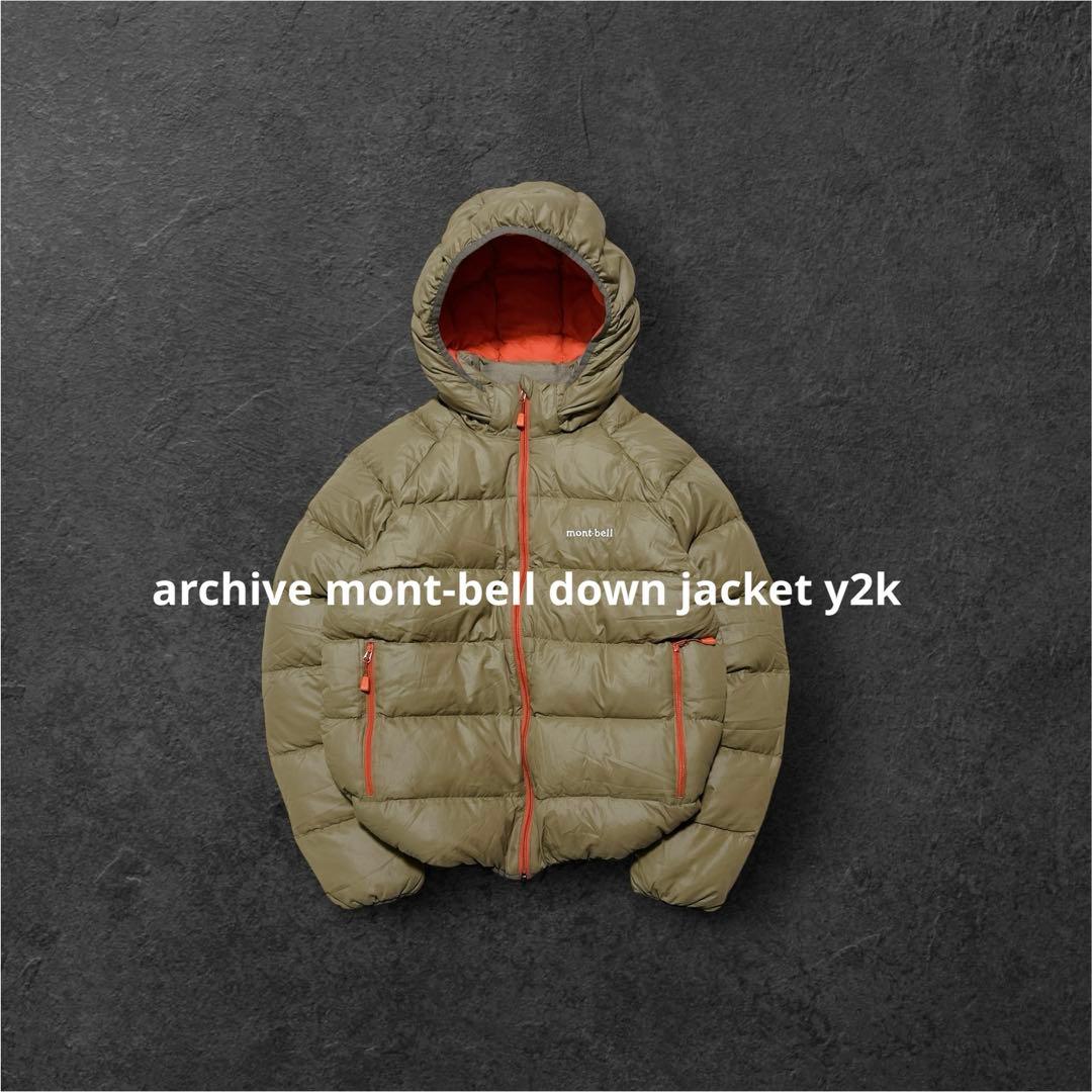 短丈 mont-bell down jacket parka beige y2k