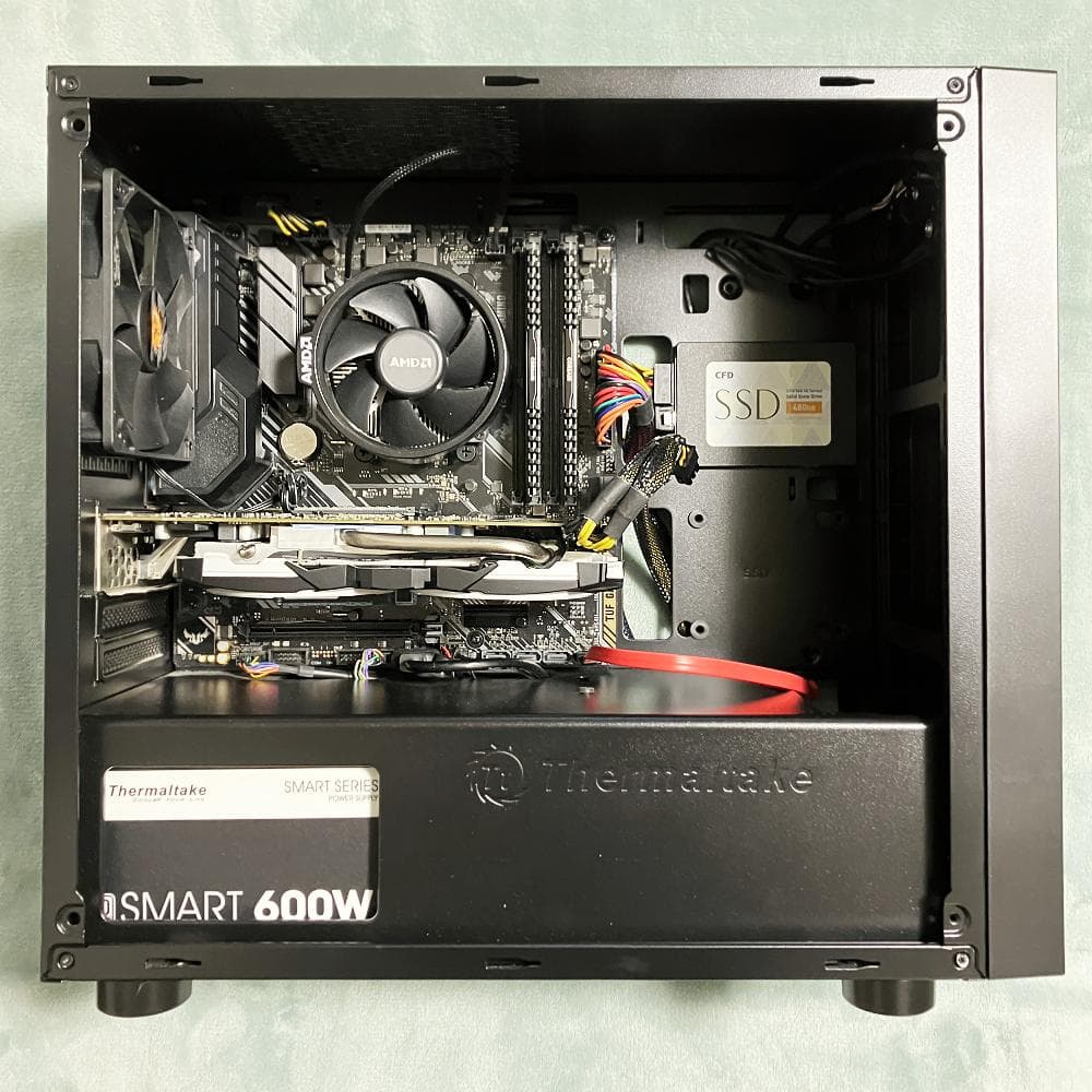 デスクトップ ・Ryzen2600/RX570/16gb/M2SSD/600W