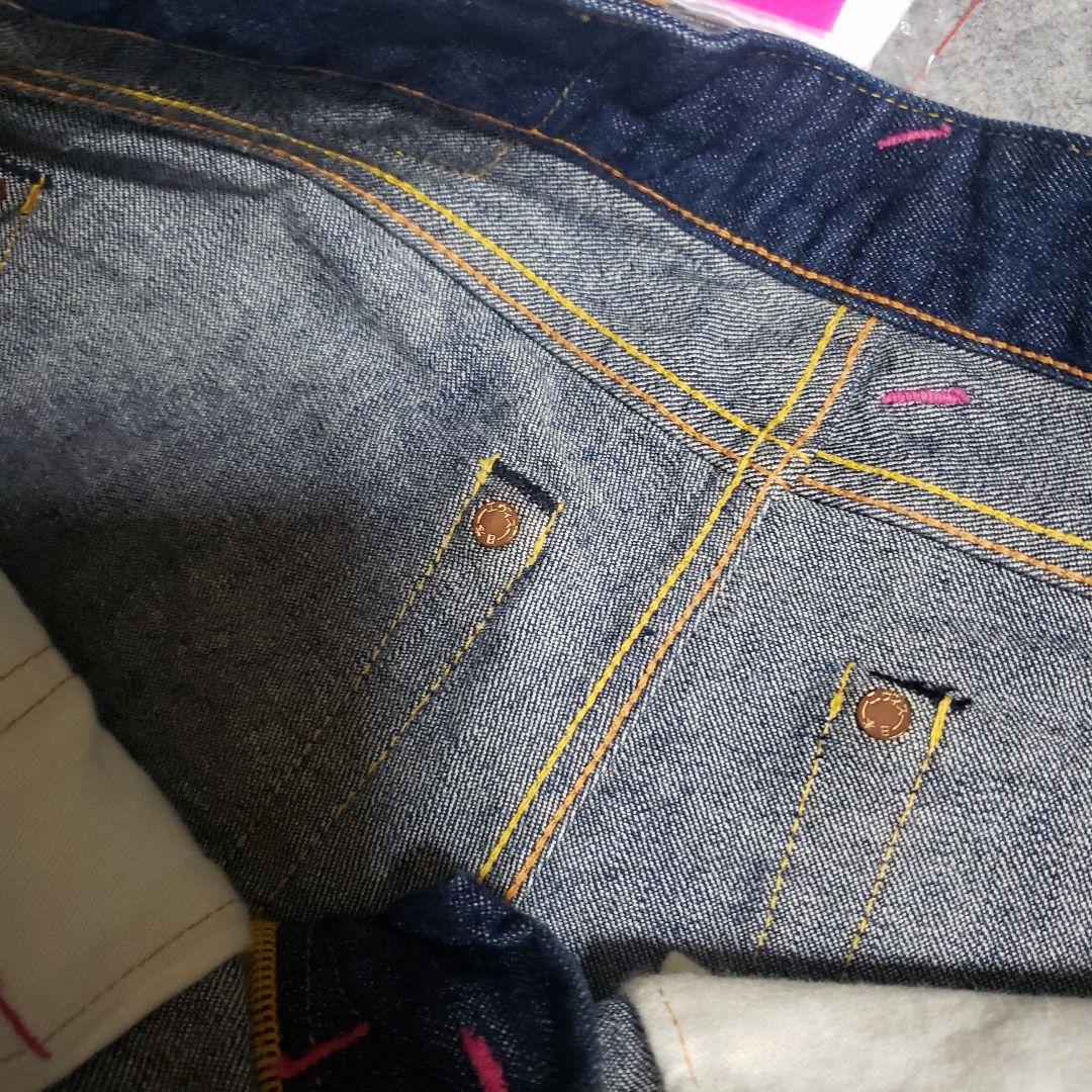 ★EVISU ◆ ローライズ ピンクカモメ ストレッチ セクシー ショートデニム