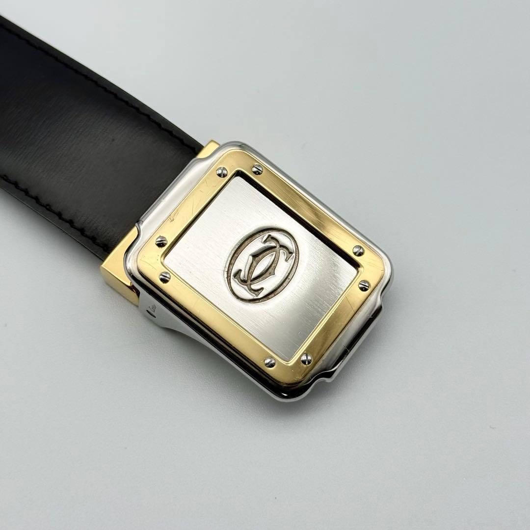 ✨美品✨カルティエ ベルト マストライン 純正革 ゴールド シルバー金具