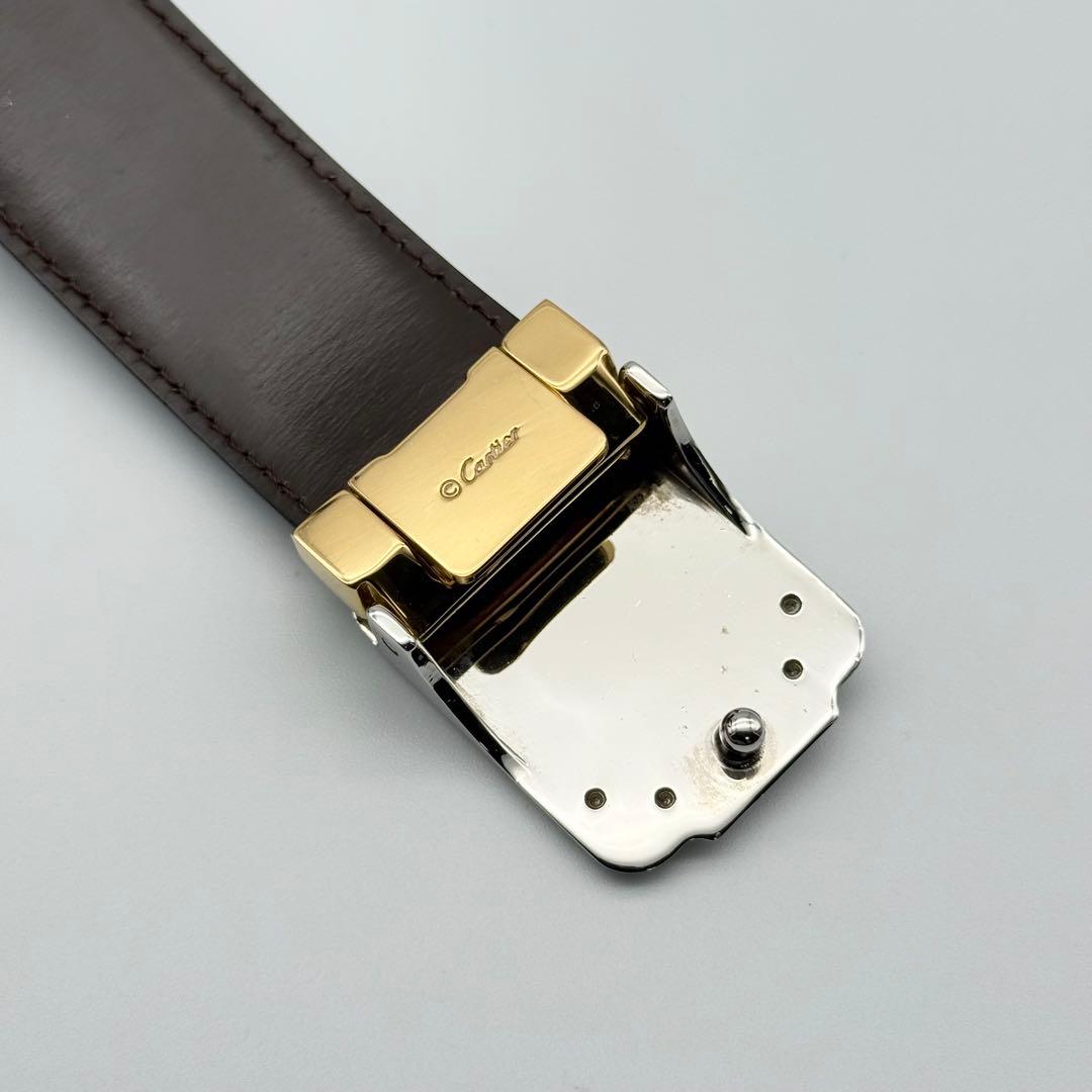 ✨美品✨カルティエ ベルト マストライン 純正革 ゴールド シルバー金具